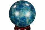 Bright Blue Apatite Sphere - Madagascar #121793-1